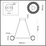 Люстра ODEON LIGHT MIRAGE L-VISION ODL24 455 LED 128W 4000K 7847лм металл акрил, хром 5029/128L